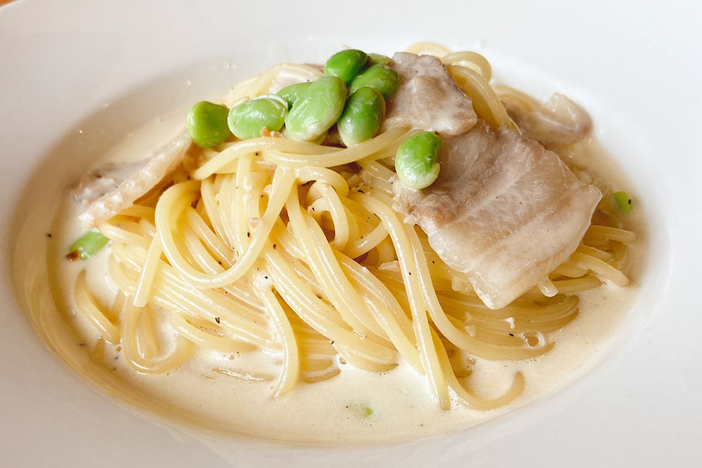 クリーム系のパスタが食べたくなった!